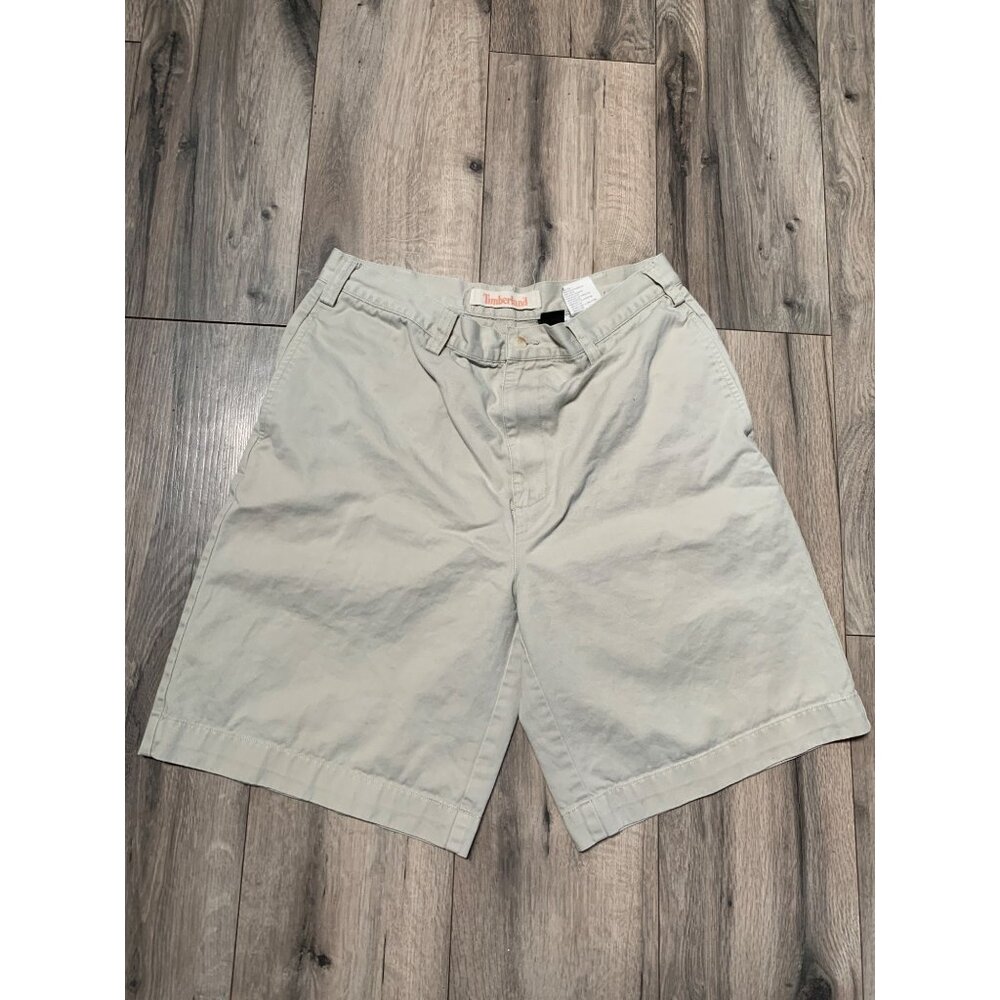 Timberland Stratham Twill Men’s 34 Khaki Colored Cotton Shorts 9 Inch Inseam